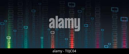 Conceptual technology illustration of artificial intelligence. Abstract futuristic background Stock Vector