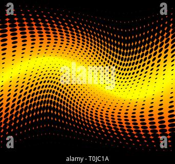 abstract hot background made from black dots Stock Vector