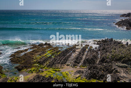 wonderful St. Finian's Bay at the Skelig Ring Stock Photo