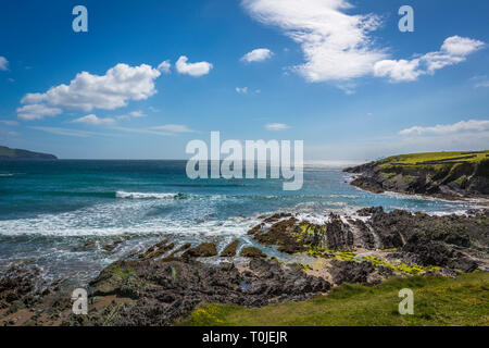 wonderful St. Finian's Bay at the Skelig Ring Stock Photo