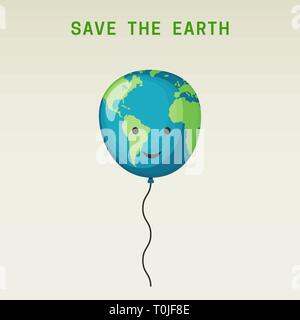 The Earth balloon Stock Vector