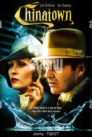 FAYE DUNAWAY, JACK NICHOLSON POSTER, CHINATOWN, 1974 Stock Photo