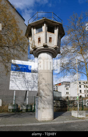 GDR watch-tower, Erna's Berger street, Potsdam place, zoo, Berlin, Germany, DDR-Wachturm, Erna-Berger-Strasse, Potsdamer Platz, Tiergarten, Deutschlan Stock Photo