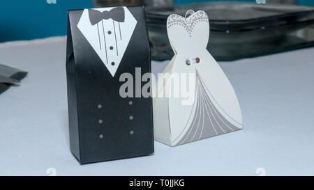 Wedding Party Table Decorations Stock Photo