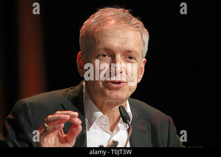 20 March 2019, North Rhine-Westphalia, Köln: The journalist and literary scholar Paul Ingendaay speaks at the Literature Festival Lit.Cologne. Photo: Oliver Berg/dpa