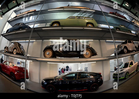 March 20, 2019 - Mlada Boleslav, Czech Republic - SKODA Auto Museum presents cars from 1908 during annual press conference in Mlada Boleslav, Czech Republic...Skoda Auto delivered more than 1.25 million vehicles to customers around the world in 2018. Skoda Auto operates at three locations in the Czech Republic, manufactures in China, Russia, Slovakia, Algeria and India mainly through Group partnerships, as well as in Ukraine and Kazakhstan with local partners. (Credit Image: © Slavek Ruta/ZUMA Wire) Stock Photo