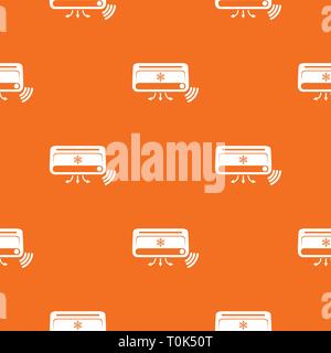 Air conditioning pattern vector orange Stock Vector
