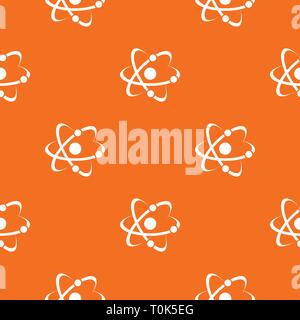 Molecule pattern vector orange Stock Vector