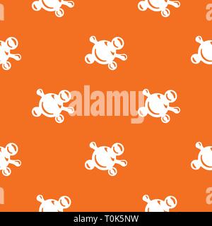 Molecule biology pattern vector orange Stock Vector