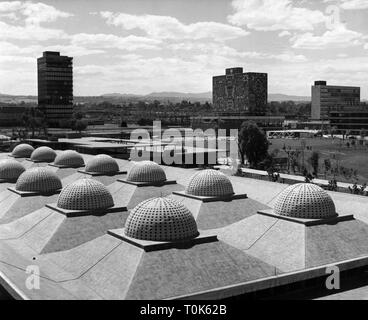 geography / travel, Mexico, Mexico City, buildings, National Autonomous University of Mexico, campus, exterior view, 1960s, Additional-Rights-Clearance-Info-Not-Available Stock Photo
