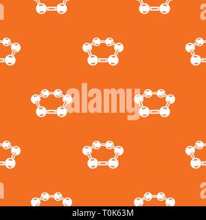 Molecule medical pattern vector orange Stock Vector