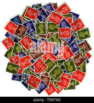 mail, postage stamps, Great Britain, 1965 until 1969, English, postage stamps, Queen Elizabeth II, Queen Elisabeth II, Additional-Rights-Clearance-Info-Not-Available Stock Photo