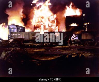 FIRE SCENE, GONE WITH THE WIND, 1939 Stock Photo