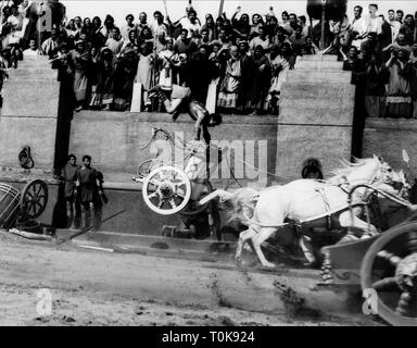 CHARIOT RACE SCENE, BEN-HUR, 1959 Stock Photo