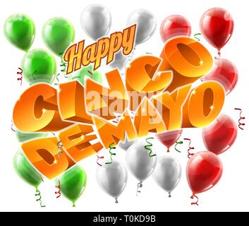 Cinco De Mayo Mexican Holiday Themed Background Stock Vector