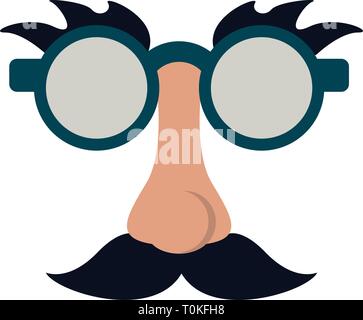 Funny disguise, comedy fake nose moustache, eyebrows and glasses Stock  Vector Image & Art - Alamy