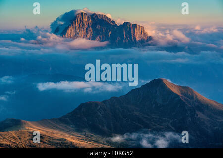 View from Rifugio Lagazuoi to the Civetta, Dolomites, Italy Stock Photo