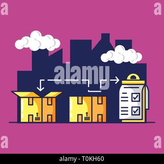 delivery service order and icons vector illustration design Stock Vector