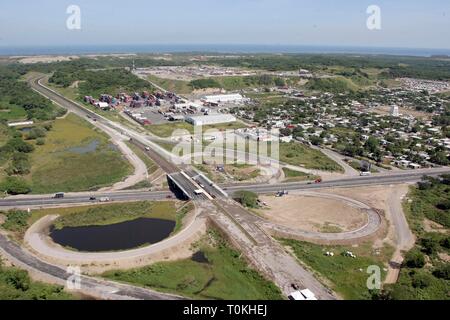 VERACRUZ.- Vista aerea de la obra del trebol del kilometro del 13 y medio. /FOTOJAROCHA.COM/ Saul Ramirez /NortePhoto Stock Photo