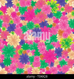 Floral seamless background, part 2. Vector illustration Stock Vector
