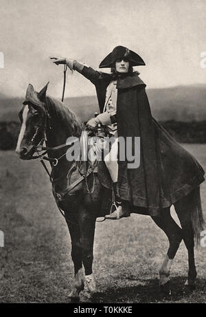 Portrait of Albert Dieudonné in Napoléon (1927) - Silent movie era Stock Photo