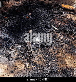 After the fire there will be ash. Stock Photo