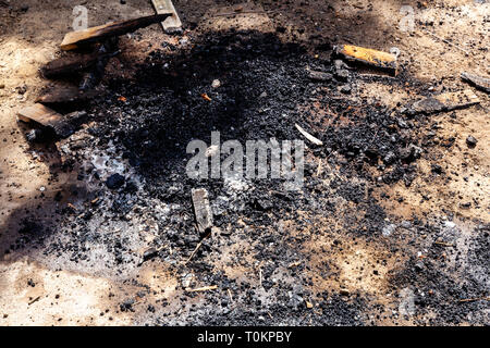 After the fire there will be ash. Stock Photo