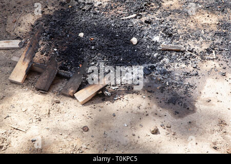 After the fire there will be ash. Stock Photo