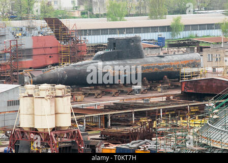 Kobben-class submarine in Polish Navy Shipyard in Gdynia, Poland. May 3rd 2008 © Wojciech Strozyk / Alamy Stock Photo Stock Photo