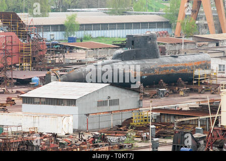Kobben-class submarine in Polish Navy Shipyard in Gdynia, Poland. May 3rd 2008 © Wojciech Strozyk / Alamy Stock Photo Stock Photo