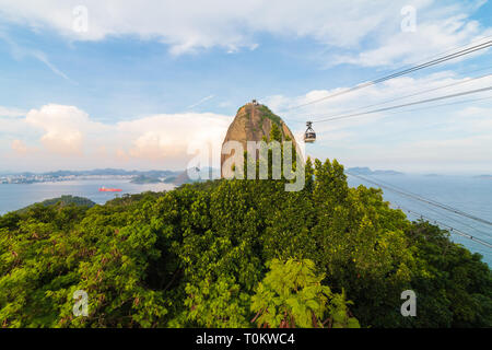 Sunset at Sugar loaf in Rio de Janeiro Brazil Stock Photo