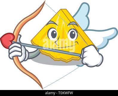 Cupid pineapple slice with in character shape Stock Vector