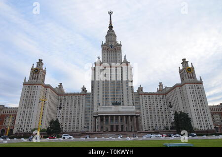 Lomonosov Moscow State University (MSU), Moscow, Russia Stock Photo