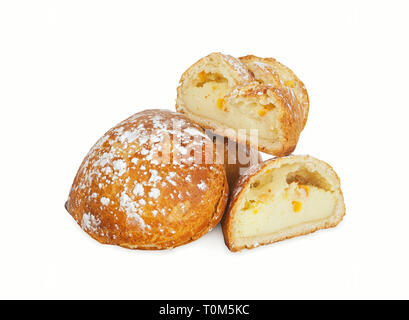 Neapolitan Sfogliatelle frolla isolated on white background. Stock Photo