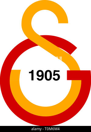 Logo of Turkish football team Galatasaray Istanbul - Turkey. Stock Photo