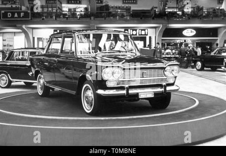 transport / transportation, car, vehicle variants, Fiat 1500 Berlina, view from right ahead, car show, Italy, 1960s, Additional-Rights-Clearance-Info-Not-Available Stock Photo