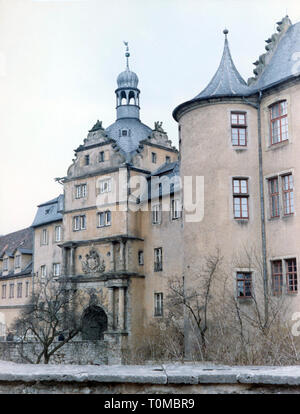 geography / travel, Germany, Bad Mergentheim, castles, Mergentheim Castle, exterior view, 1950s, Additional-Rights-Clearance-Info-Not-Available Stock Photo