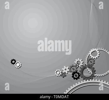 background made from various cogwheels Stock Vector