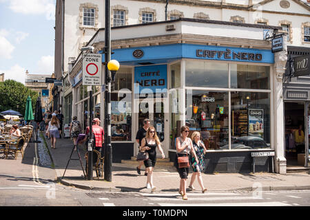 Caffe Nero coffee shop in Regent St, Bristol, UK Stock Photo