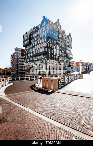 Hotel with exceptional architecture in Zaandam near Amsterdam, Netherlands