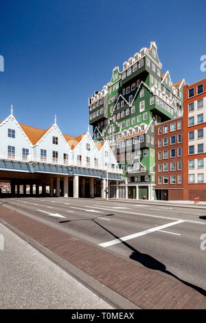 Hotel with exceptional architecture in Zaandam near Amsterdam, Netherlands