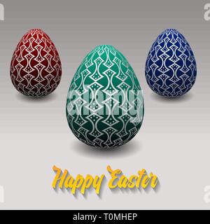 Happy easter vector set Stock Vector