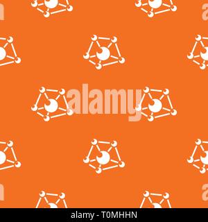 Molecule lab pattern vector orange Stock Vector