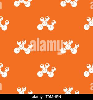 Molecule bio pattern vector orange Stock Vector