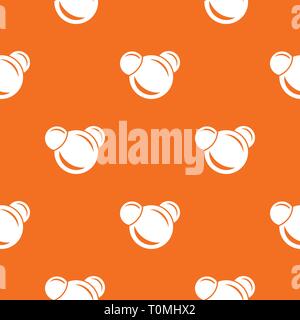 Molecule reaction pattern vector orange Stock Vector