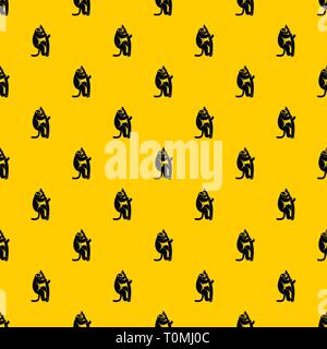 Macaque on a tree pattern vector Stock Vector