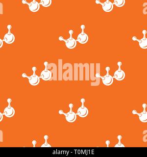 Molecule element pattern vector orange Stock Vector
