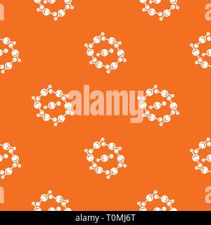 Molecule design pattern vector orange Stock Vector