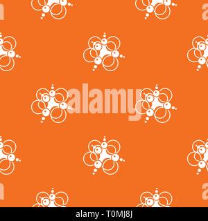 Molecule connection pattern vector orange Stock Vector