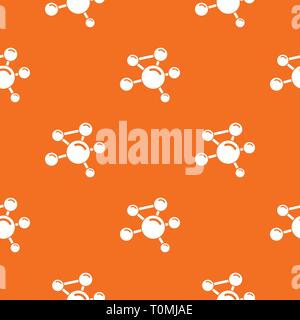 Molecule molecular pattern vector orange Stock Vector